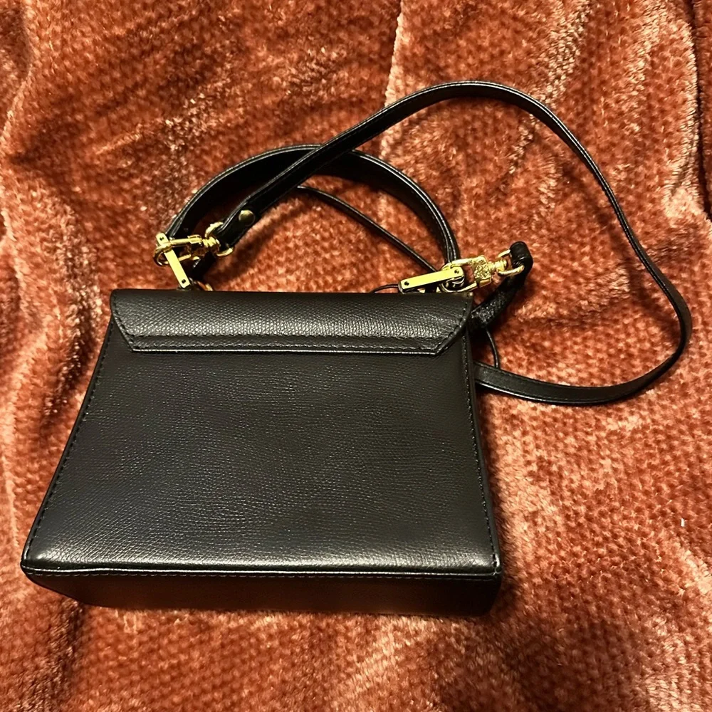 MCM Mini Heritage Satchel | Vintage | Black | Gold | Top Handle | Kelly - Picture 5 of 16